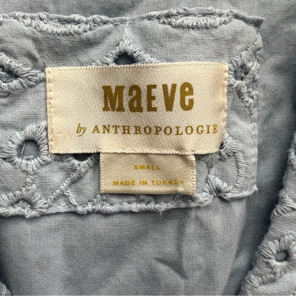 Anthropologie Maeve Harper Eyelet Babydoll Mini Dress - Picture 5 of 9